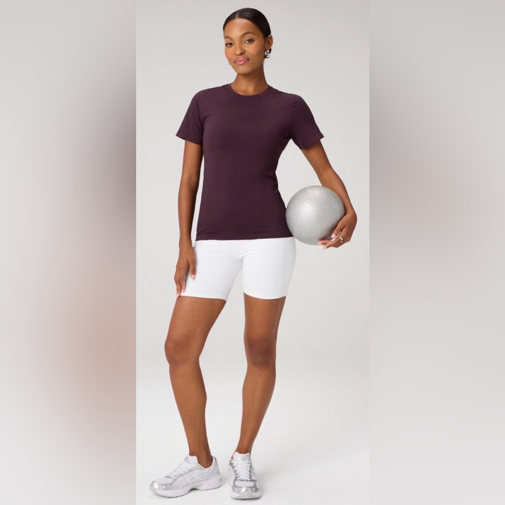Fabletics Oxblood Short Sleeve T-shirt, XXL, Feather Tech+ Anti-odor, NWT